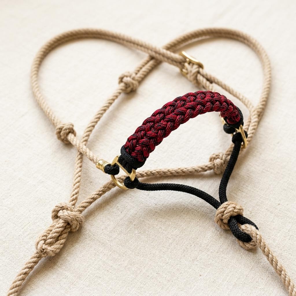 Classic Red, White & Blue Rope Halter